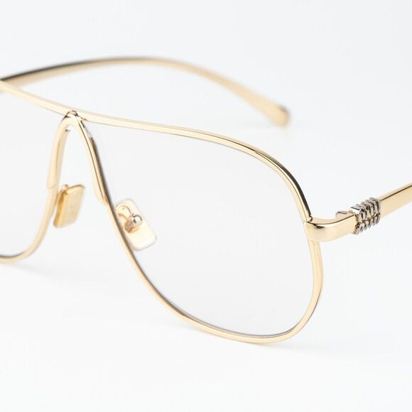 Miu Miu Women Eyeglasses Gold Blue Light Block Pilot MUA56S 5AK08N NEW AUTHENTIC main image 4